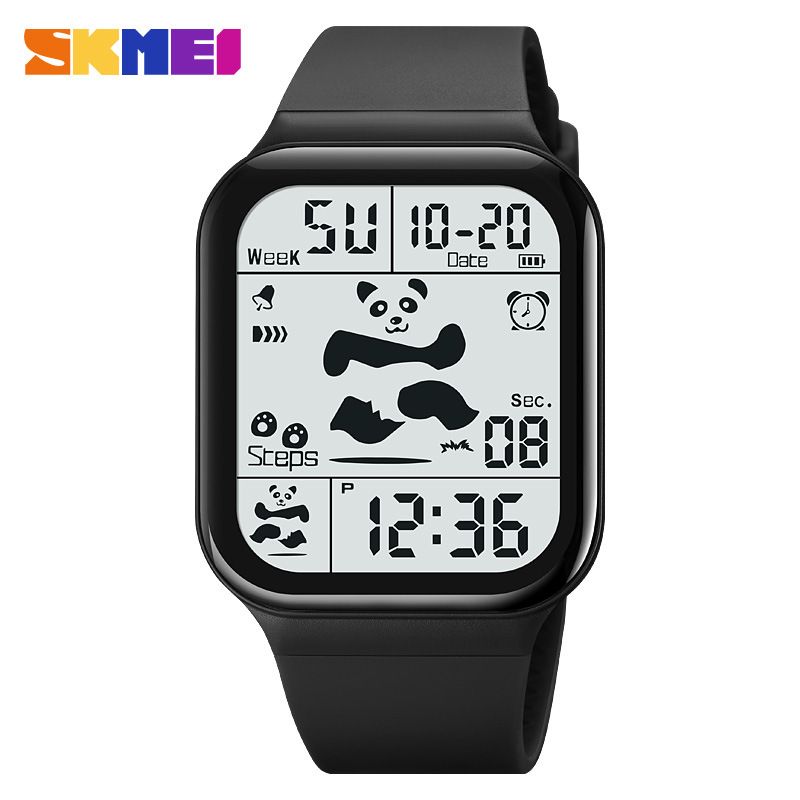 Shikemei Nieuwe Vierkante Multi-kleurige Panda Multifunctionele Sport Waterdichte Internet Celebrity Elektronische Horloge Voor Mannen En Vrouwen_voghion.com
