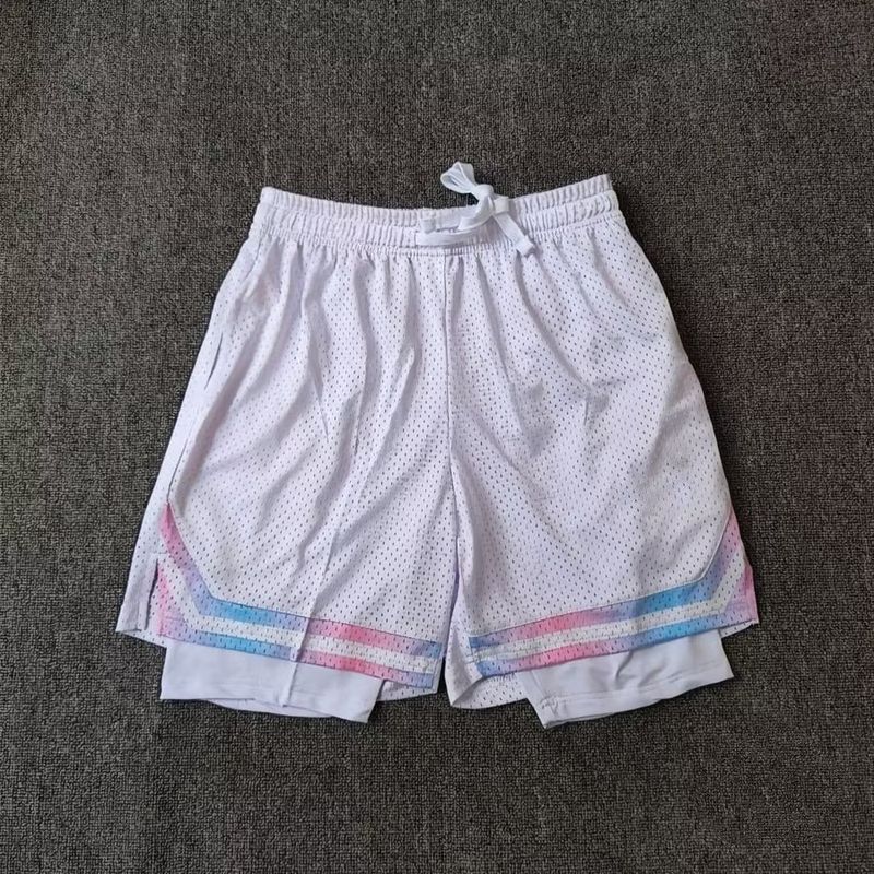 American basketball shorts, men's three point knee length, summer vacation, two piece quick drying high elasticity_voghion.com