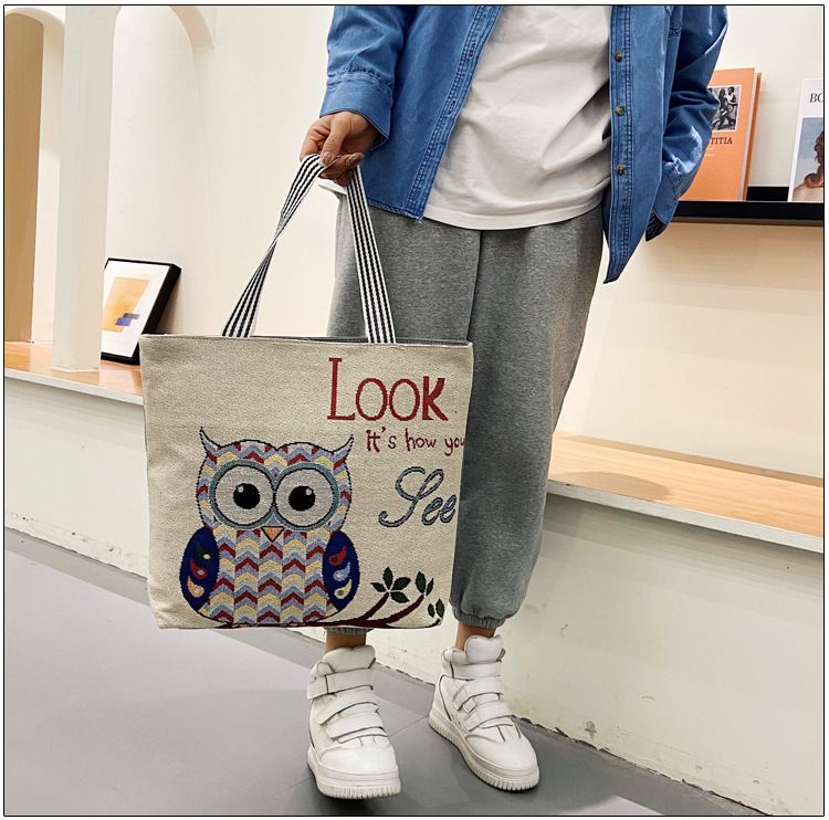 Borse a tracolla da donna, borsa tote con illustrazione alla moda, borsa a tracolla artistica e retrò, borsa da ascella, borsa ricamata su un lato per donna_voghion.com