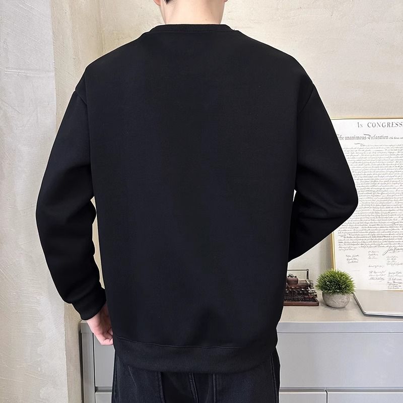 Nuova felpa con cappuccio girocollo fresca e alla moda per uomo con linee di personalità primaverili e autunnali, nuovo top versatile dalla vestibilità slim_voghion.com
