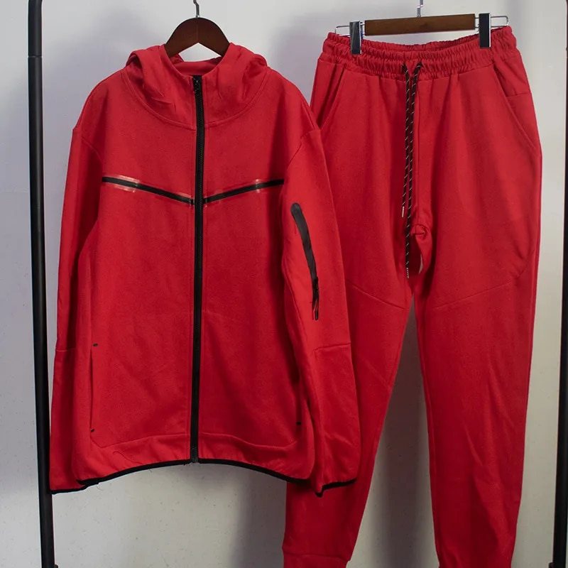 Men's Track Suits Thick Cotton Tech Sweatsuit Jogging Suit Unisex Custom Embroidery Sweatpants And Hoodie Set_voghion.com