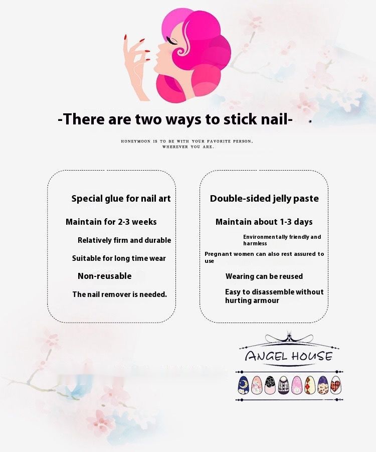 2024 neue Mode Nagel Patch Süße Wunsch Mädchen Lange Liebe Nagel Schönheit Tragen Nagel Handgemachte Patch Mädchen_voghion.com
