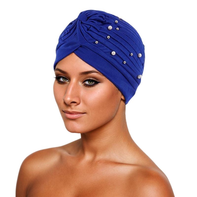 Muslim hat Turban cap pleats nail bead pleats simple watermelon cap_voghion.com