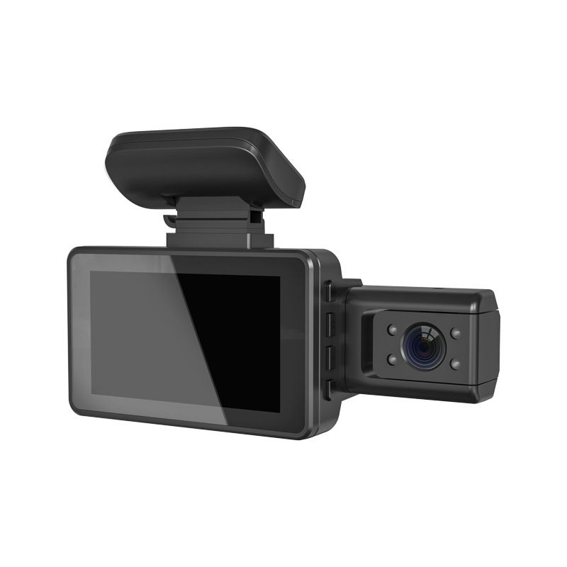 Registratore di guida anteriore per auto, girevole ad alta definizione, visione notturna a infrarossi, doppia lente, tipo di pasta, registratore per auto_voghion.com