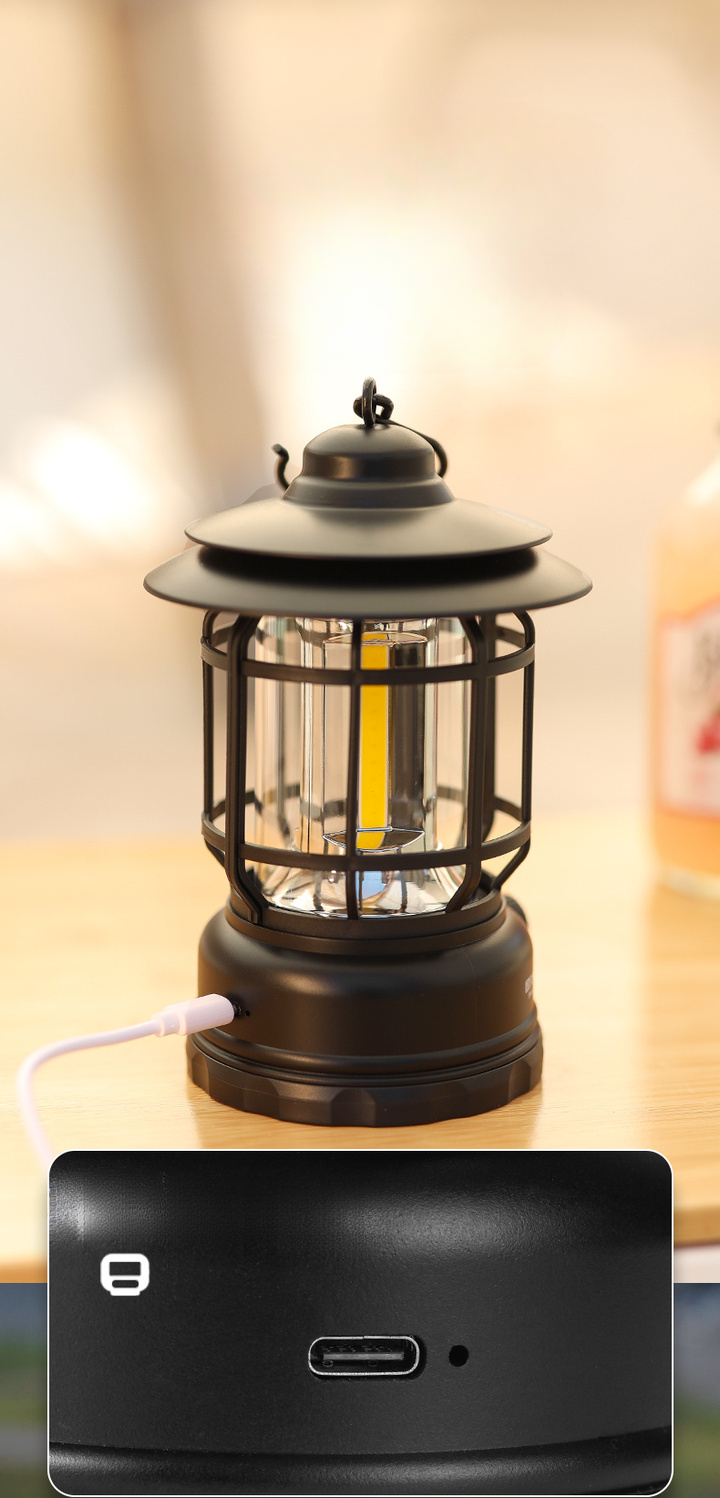 Primitive Lighting Horse Długa żywotność baterii Latarnia Camping Atmosfera Zewnętrzna Lampa Namiotowa_voghion.com