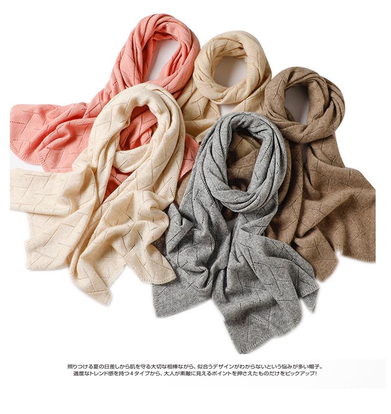 2025 New Cashmere Scarf Women's Short Korean Version Autumn And Winter Warm Neck Protection Knitted Versatile Hollow Scarf_voghion.com