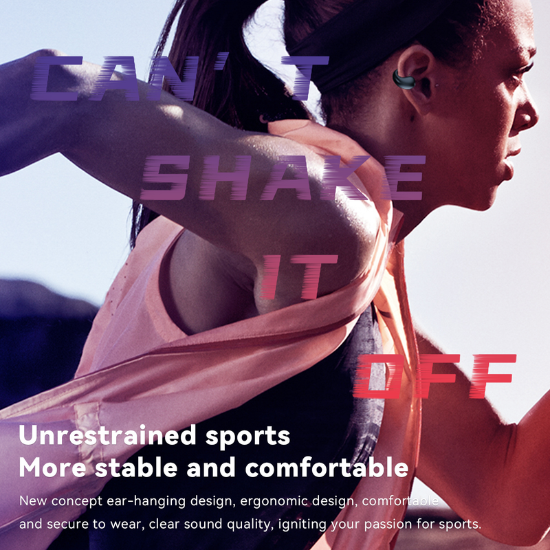 Trådlös Öronklämma Tws Benledning Sport Bluetooth Headset Öronklämma gör inte ont i öronen Q92_voghion.com
