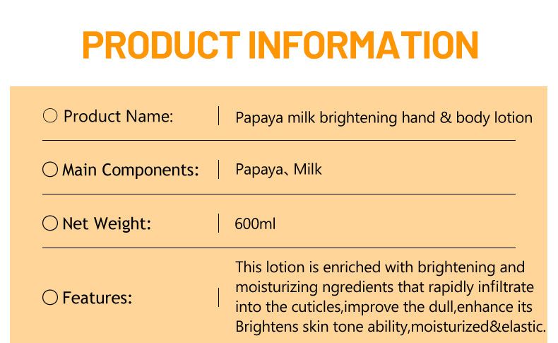 Disaar Papaya Milk And Moisturizing Bright Body Lotion_voghion.com
