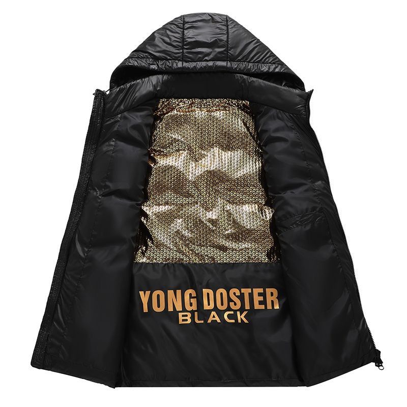 Unisex Winter Padded Vest With Bear Print, Windproof Polyester Fleece, Loose Fit For Teens & Adults_voghion.com