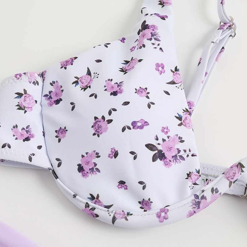 Women's Clothing Gathered Bikini New Style One Piece Steel Support Swimsuit_voghion.com