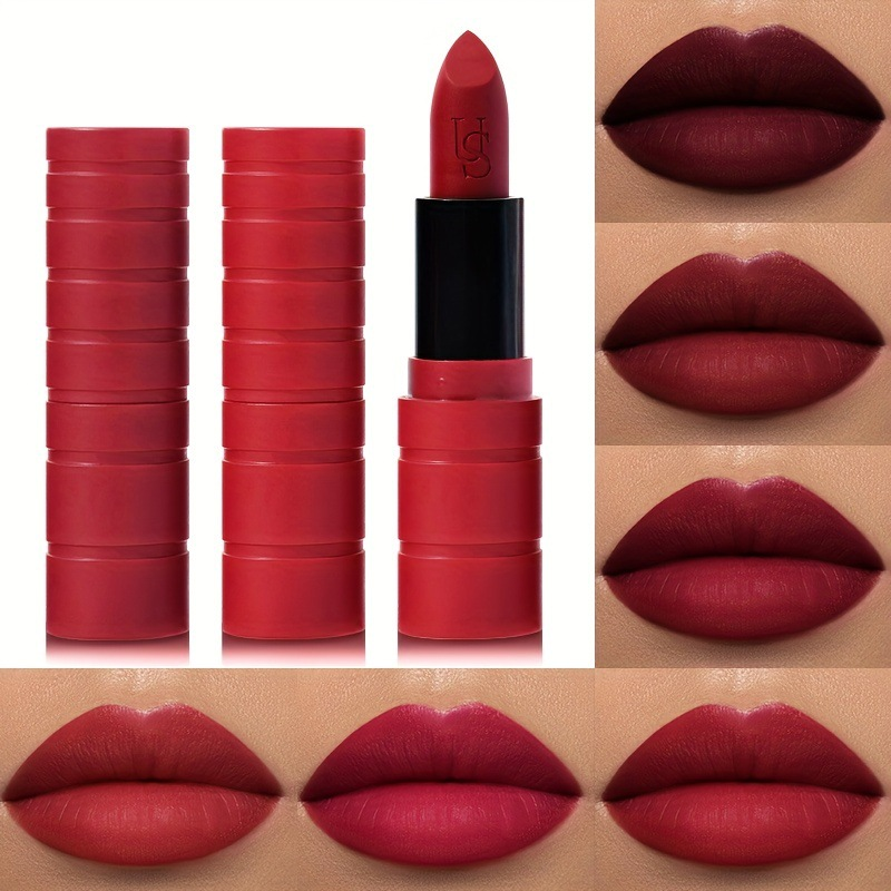 (Display box) USHAS best-selling 6-color matte velvet lip gloss mixed pack of 72 pieces_voghion.com