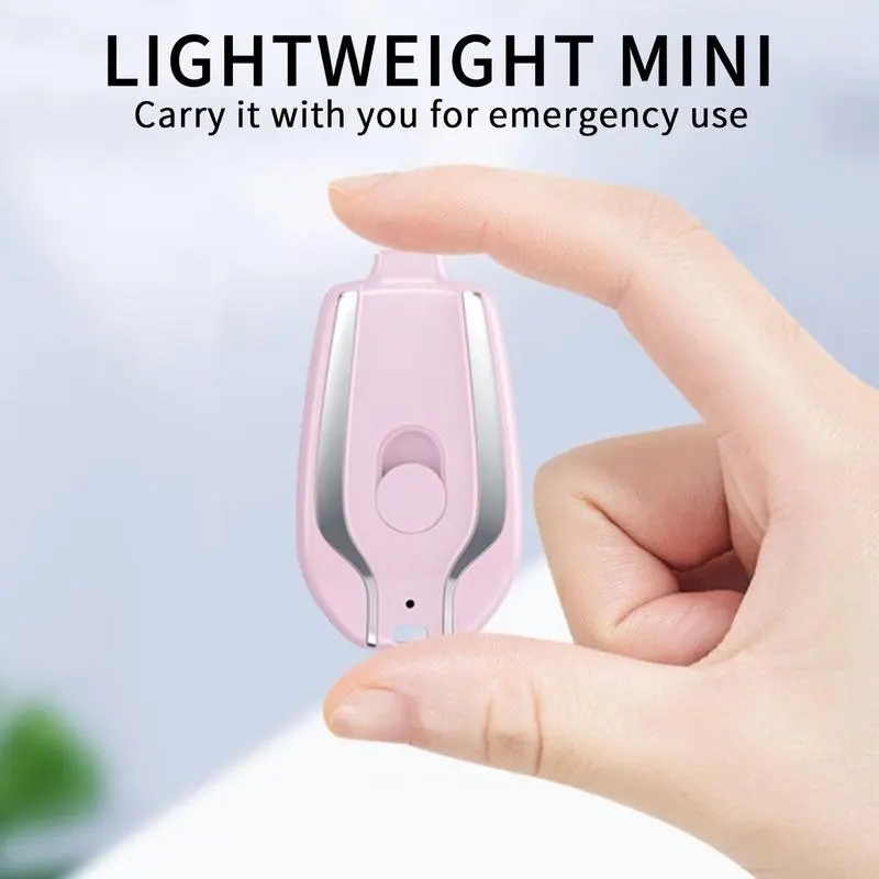 Android Portable Charger 1500mAh Keychain Charger With Type-C Mini Battery Pack Fast Charging Backup Power Bank For IOS_voghion.com