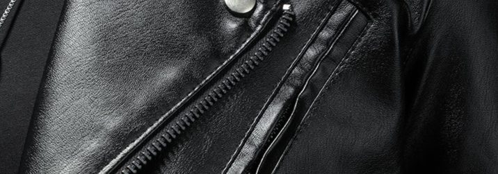 Men's Clothing Leather Jacket Handsome Leather Jacket Stand Collar Oblique Zipper Slim Fit Cycling Clothing Motorcycle Jacket_voghion.com