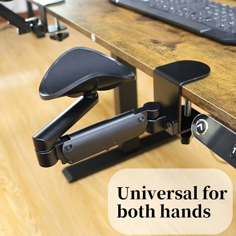 Verstellbare ergonomische Armlehnenstütze für den Schreibtisch | Handgelenkstützenverlängerung aus Legierung | Drehbarer Ellenbogenpolsterhalter | Armpolster für den Heimcomputer im Büro_voghion.com