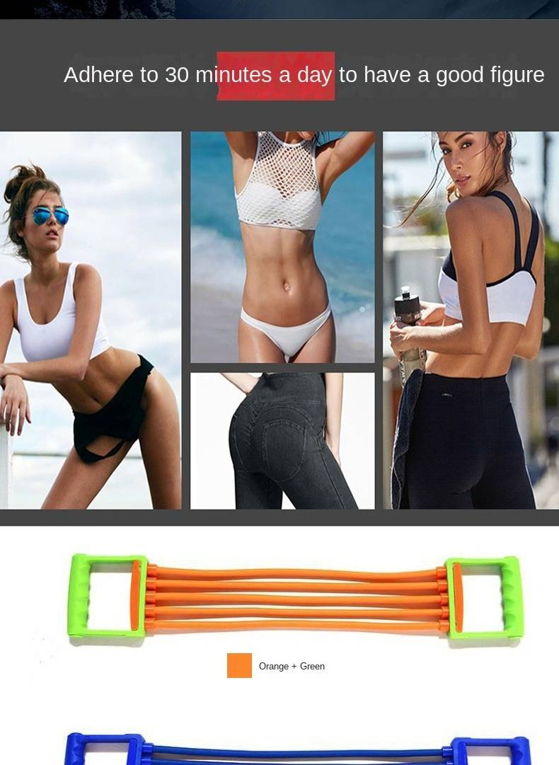 DEMARE Chest Expander; Adjustable Pull Rope Fitness Equipment DMR-JSQ02_voghion.com