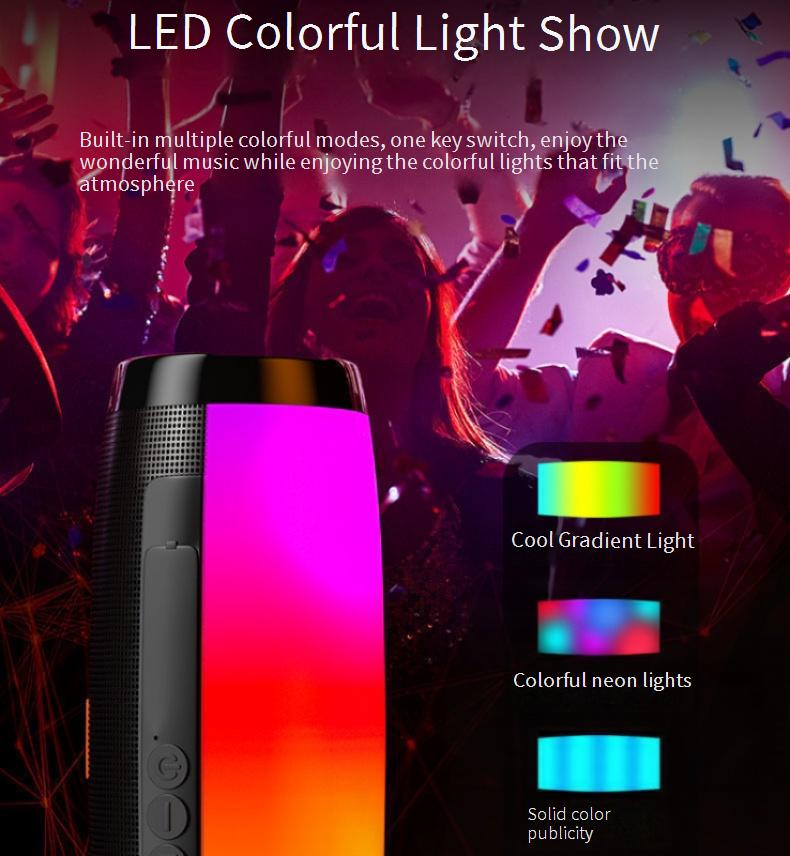 Tragbare Lautsprecher Privates Modell Zu Hause Bunte Lichter Drahtloses Bluetooth Hohe Lautstärke Subwoofer Karte Computer Audio Tragbarer Kleiner Lautsprecher_voghion.com