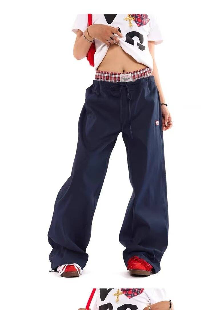Men's Trendy Casual Jogger Pants With Drawstring - Straight Leg Loose Fit Athletic Sweatpants For Plus Size - Solid Color Polyester Blend_voghion.com