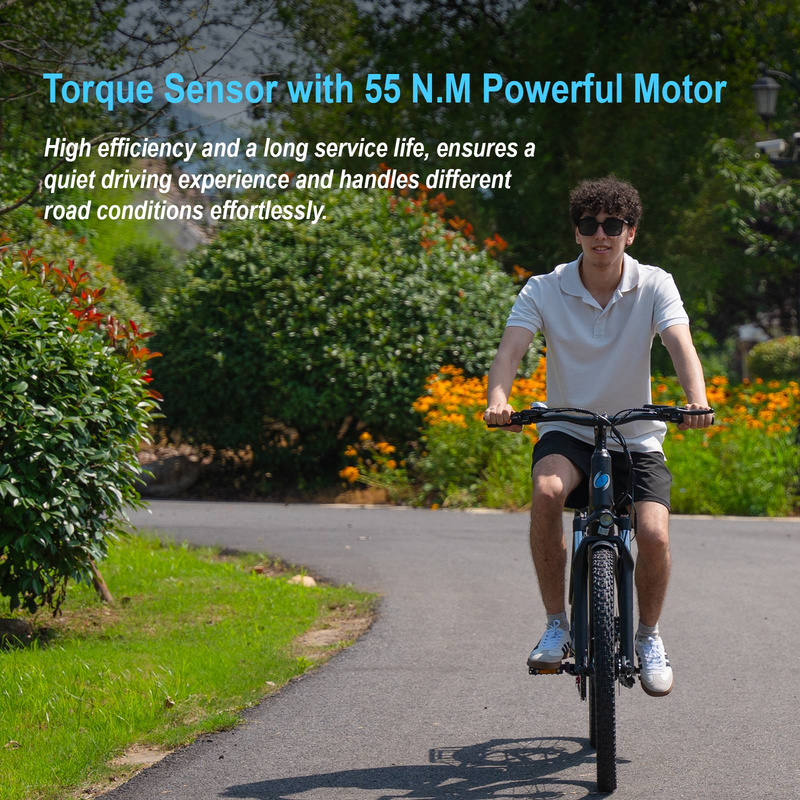 VTT électrique TTGO M300 27,5 pouces, moteur 250 W, autonomie 120 km, capteur de couple, assistance au pédalage, Shimano 7 vitesses, freins à disque mécaniques, pour l'extérieur_voghion.com