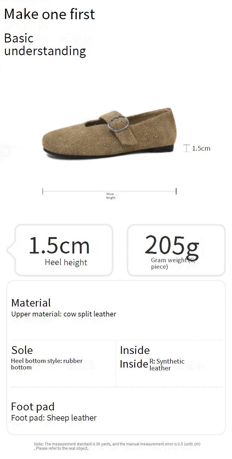 Cameido Women's Loafers Wine Red Brown Suede 1 5cm Round Toe Rubber Sole Casual Shoes_voghion.com
