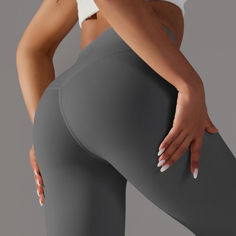 Women's High Waist Sports Tights Plus Thick Velvet Nude Yoga Pants To Lift Hips And Thin Abdomen Fitness Pants_voghion.com