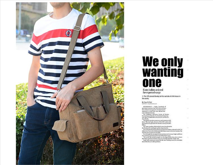 Canvas Bag, Messenger Bag, Casual Cloth Bag, Handbag_voghion.com