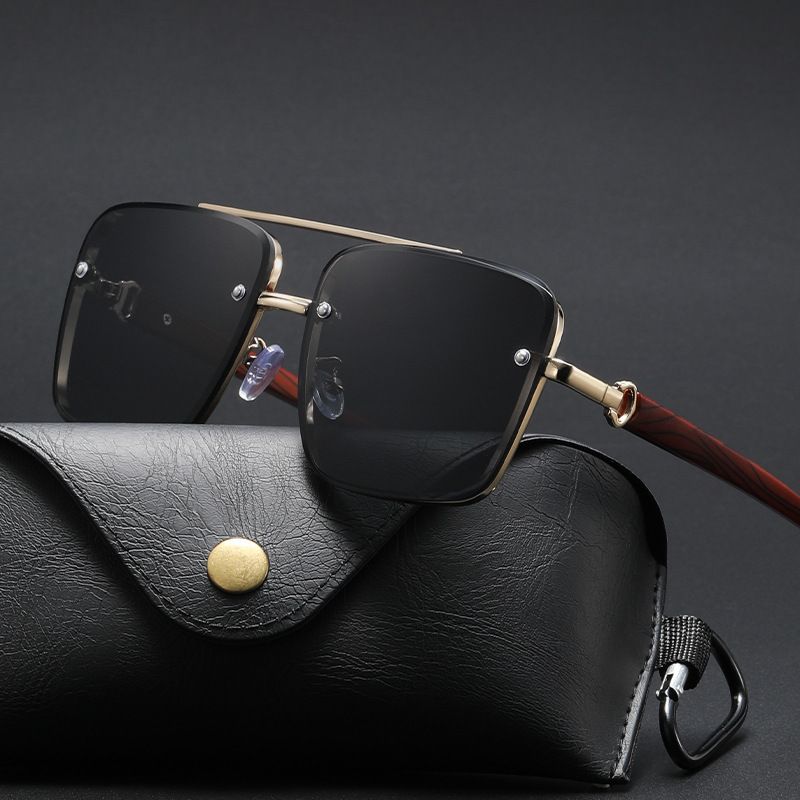 New High-Definition Polarized Trendy Personality For Men Pilot Driving Aviator Sunglasses_voghion.com
