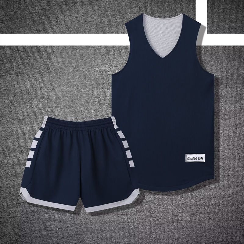Dvostranski košarkarski dres z moškim potiskom za odrasle, dvostranski tekmovalni dres, profesionalni hitrosušeči poletni dres_voghion.com