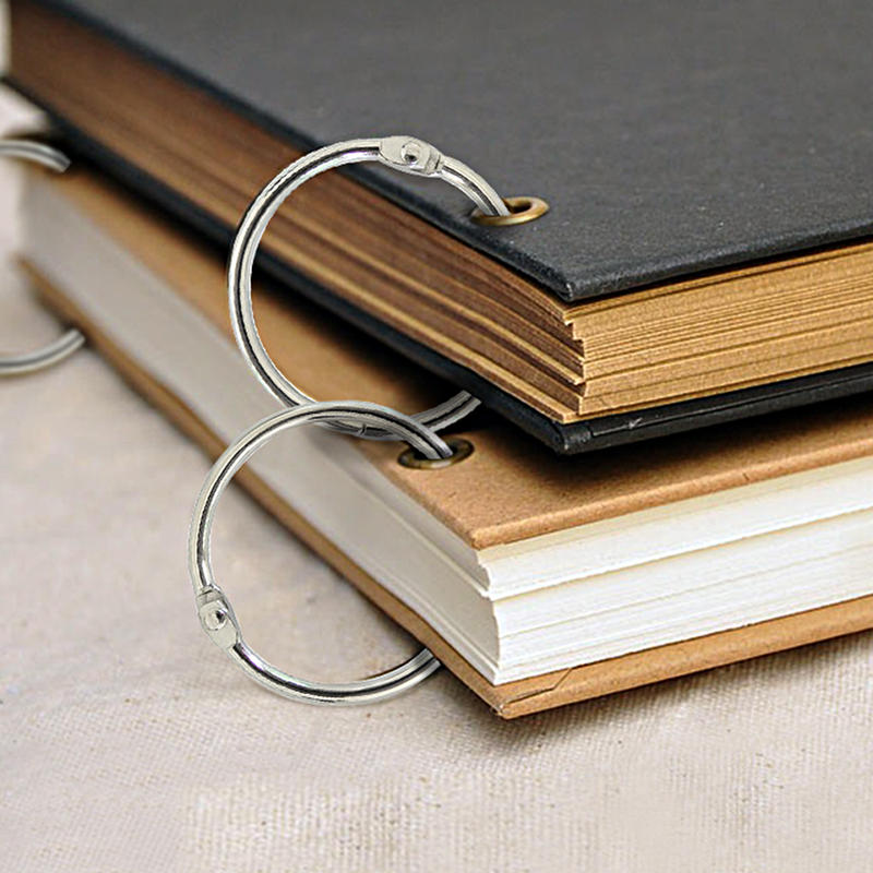 15/30pcs Metal Ring Binder Staple Book Binder Albums Loose-leaf Book Hoops Loose Leaf Ring Keychain Office Binding Supplies_voghion.com