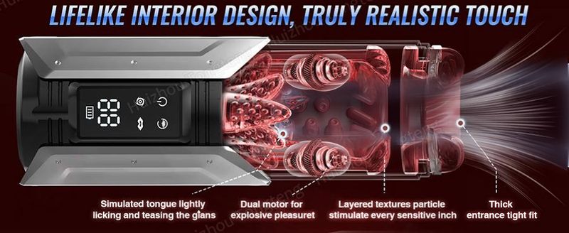 APP LED Automatic Male Masturbator Cup 7 Sucking Rotating Licking Thusting Modes Pocket Pussy Stroker Blowjob Sex Toys_voghion.com