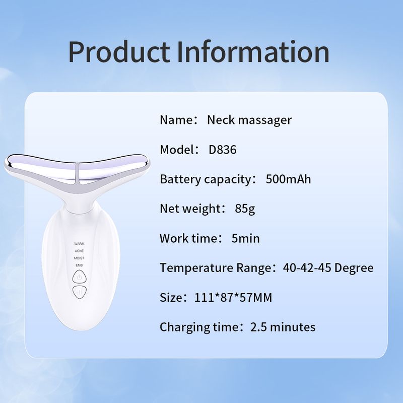 New EMS Bipolar Colorful with Heating, Vibration, Massage, Face and Dual purpose Light Line Tightening Neck Beauty_voghion.com