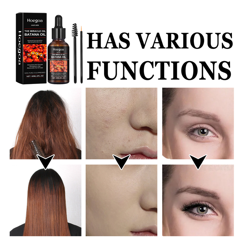 Hoegoa Zweck Batana befeuchtet dicke Wimpern und Haare Multi-Effekt-Pflege ätherisches Öl_voghion.com
