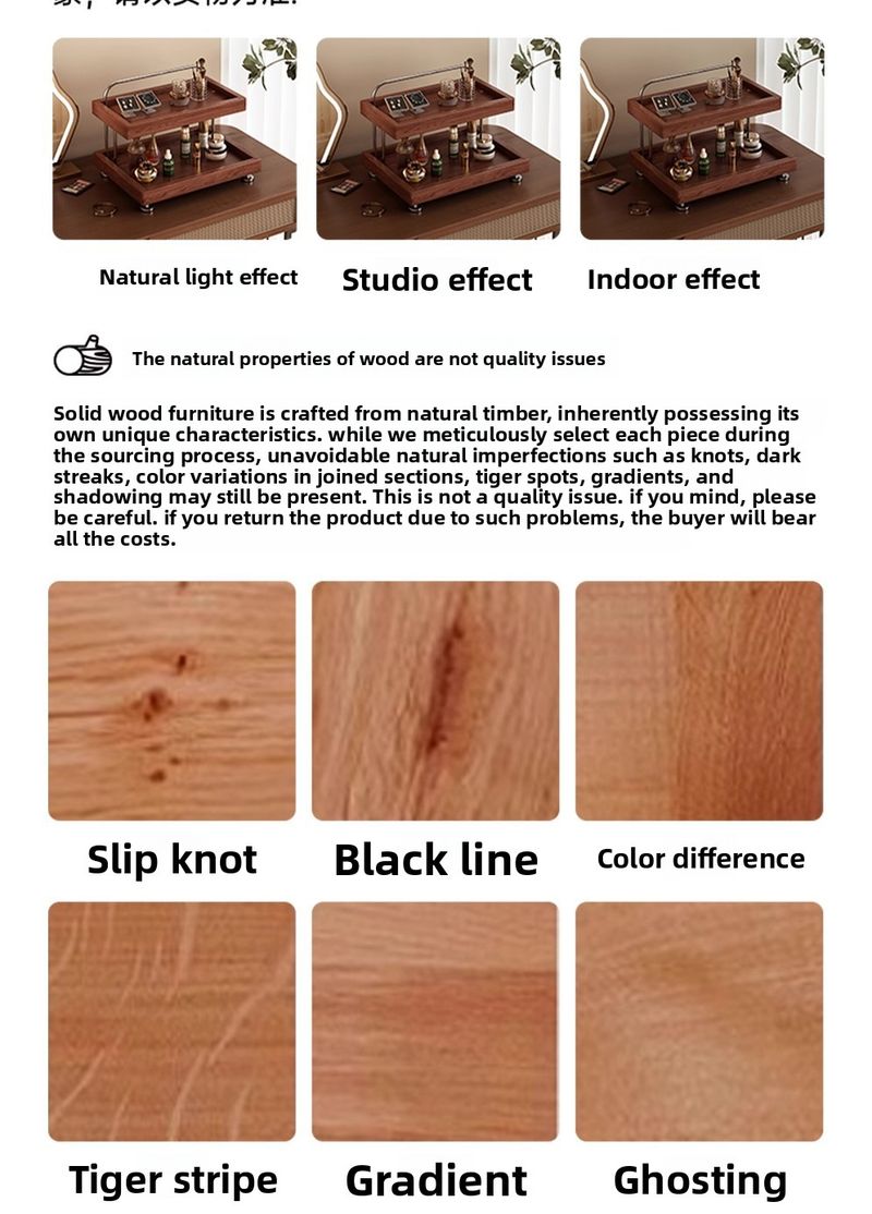 Solid Wood Dektop Dreing Table Skincare Organizer Multi-layer Liptick Perfume Cometic Storage Rack With_voghion.com