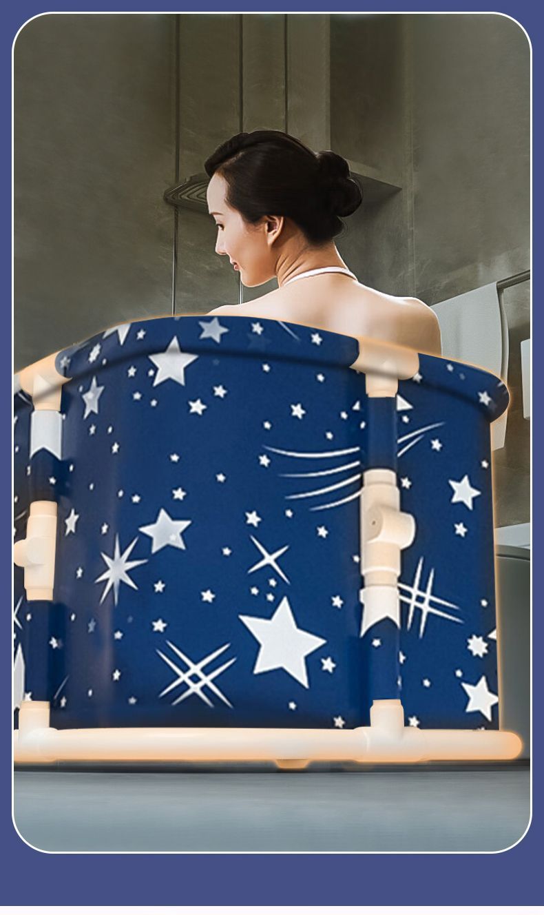 2025 Couple Bathtub Front One Back Home Use Full Body Bath Bucket Foldable No Installation Needed_voghion.com