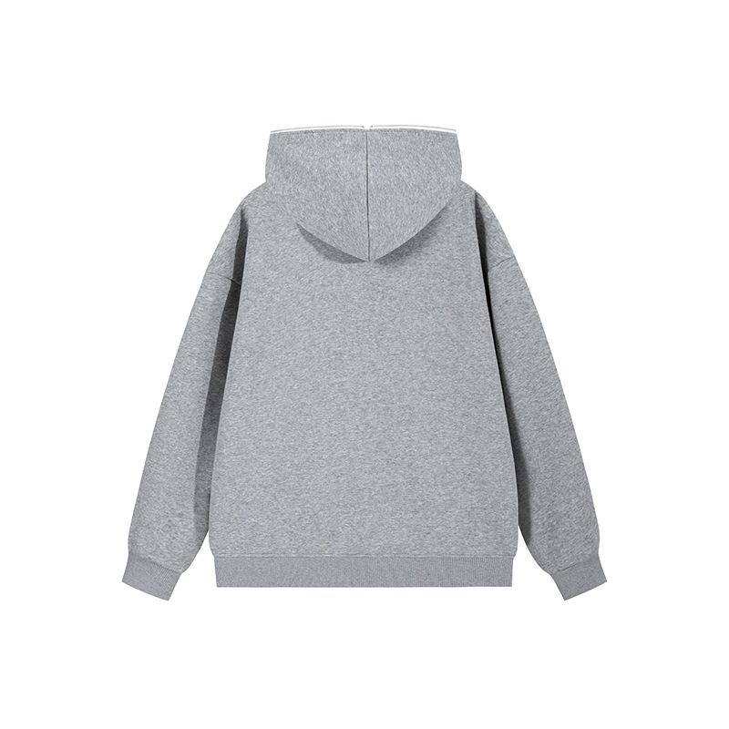 Herren-Kapuzenpullover mit halbem Reißverschluss – 320 g Baumwollmischung, lockerer Schnitt, lässiger Pullover für Outdoor und Sport_voghion.com