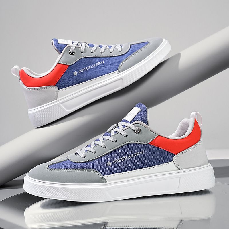 Autumn Casual Plus Size Board Flat Sports Men's New Student Skateboard Shoes_voghion.com