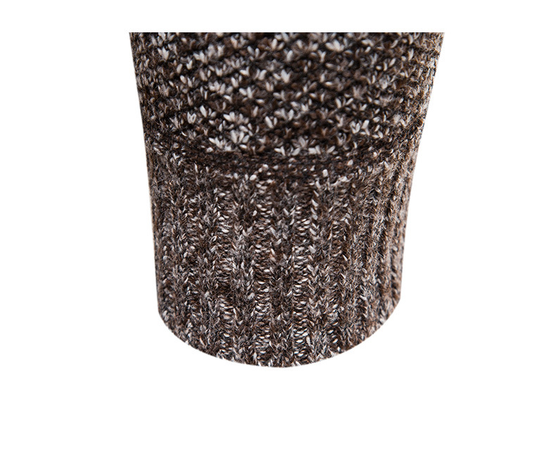 2023 new autumn and winter plus velvet men's large size half turtleneck sweater men's zipper sweater wholesale_voghion.com