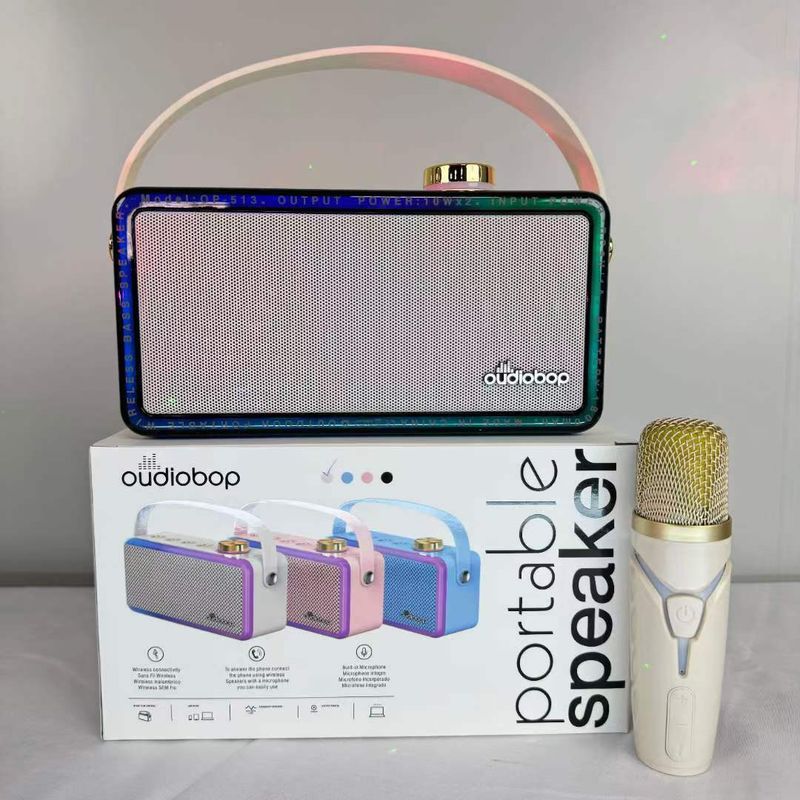 Yeni Bluetooth Hoparlör Ev Karaoke Hoparlörü Açık Hava Taşınabilir El Tipi Subwoofer USB Kart Hediye Hoparlör_voghion.com