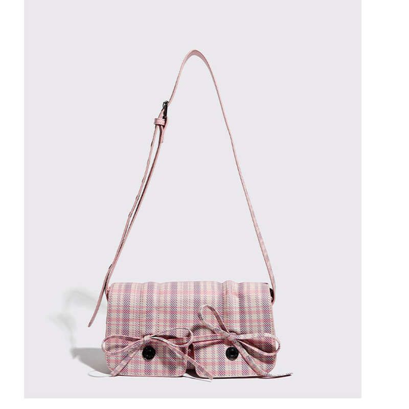Women's 2025 Spring And Summer New Ballet Style Bow Underarm Folding Small Simple Shoulder Crossbody Bag Fashionable Hundred_voghion.com