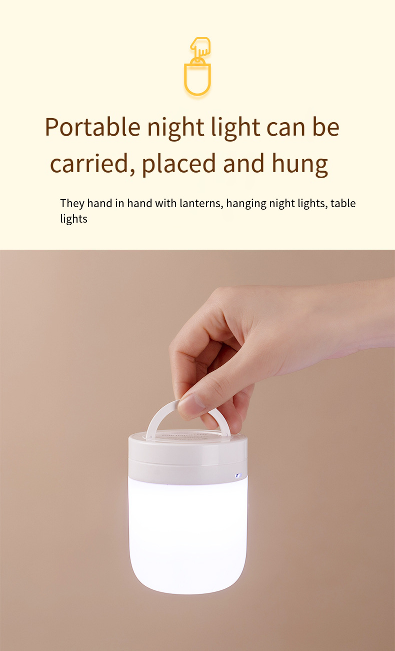 Luz nocturna nueva directa de fábrica, lámpara de noche con carga USB, luz de noche para dormitorio, luz de noche táctil con control remoto_voghion.com