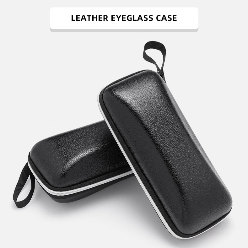 Unisex Leather zipper case Premium sense High appearance Level Eyewear case Simple Portable Sunglasses Sunglasses Retro PU eye case_voghion.com