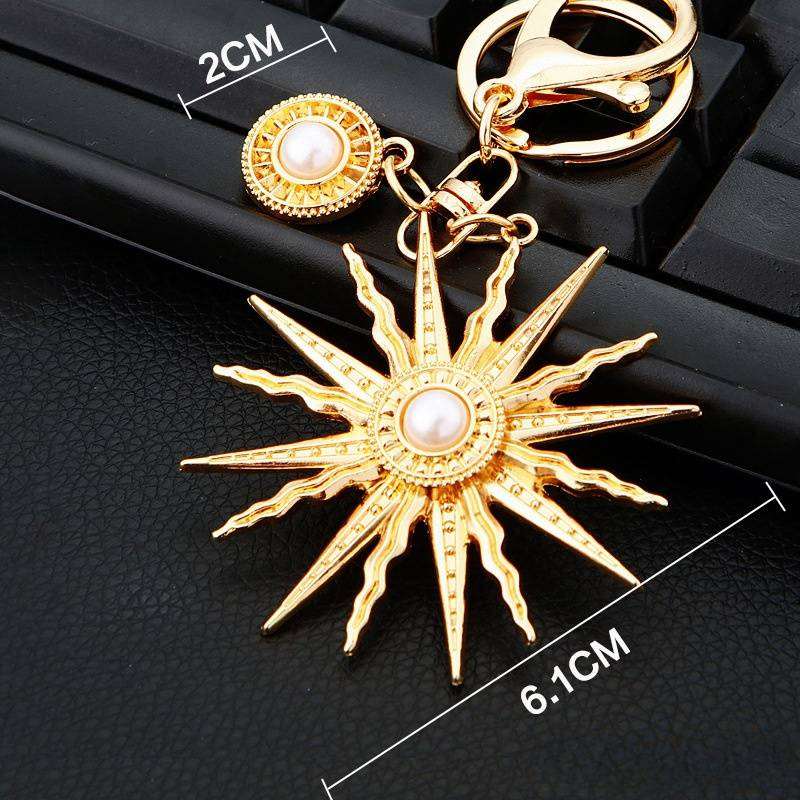 Schlüsselanhänger mit Sternzeichen, Herz, Kreuz und mehr Muster für Auto, Paar-Taschenanhänger, Metall-Schlüsselanhänger, Ring, Zubehör, Geschenk im Barockstil_voghion.com