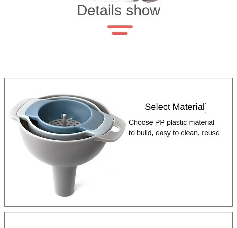 4-Piece Plastic Funnel Set - 4-in-1 Multi-Functional Kitchen Funnel for Oil Pouring, Liquid Dispensing, and Filtering_voghion.com