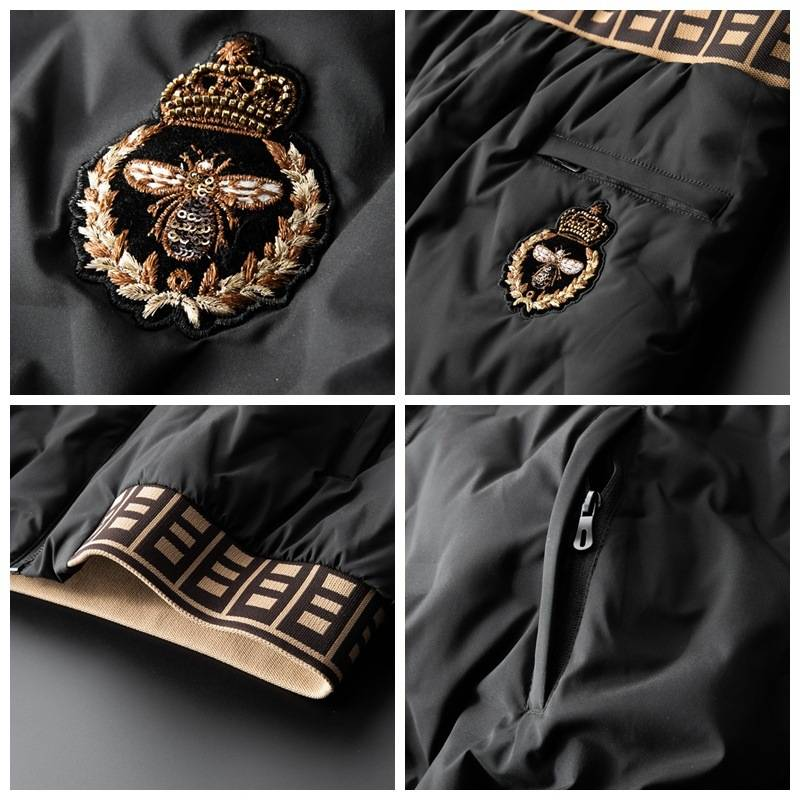Veste à capuche en coton pour homme, vêtement d'hiver épais et chaud, deux pièces, style décontracté, collection haut de gamme_voghion.com