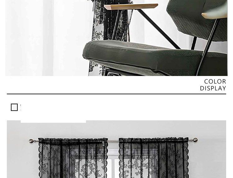 Perdea din dantelă tricotată cu urzeală și tijă germană - Paravan elegant pentru ferestre, pentru spații exterioare și rurale_voghion.com