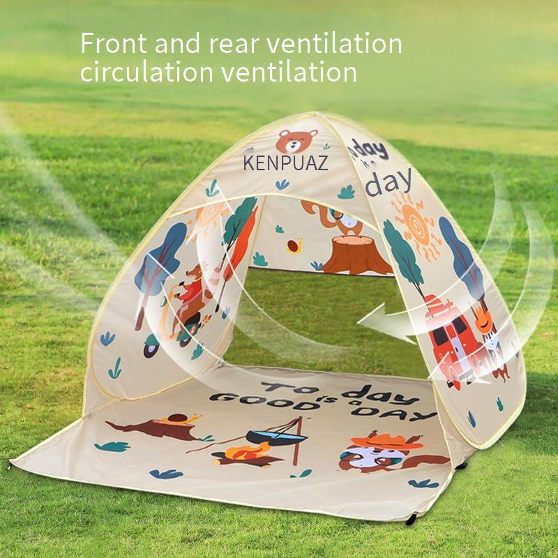 Tenda da gioco per bambini con design a forma di scoiattolo, riparo solare portatile per uso interno ed esterno, protezione UV, zanzariera_voghion.com