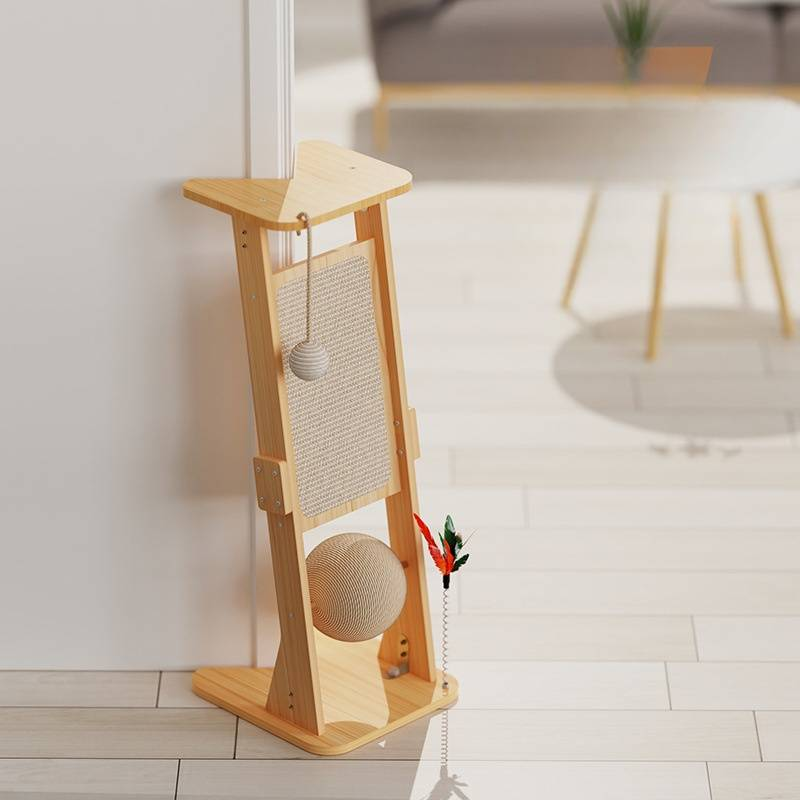 Drapak dla kota z sizalu z ochroną mebli przed zarysowaniami_voghion.com