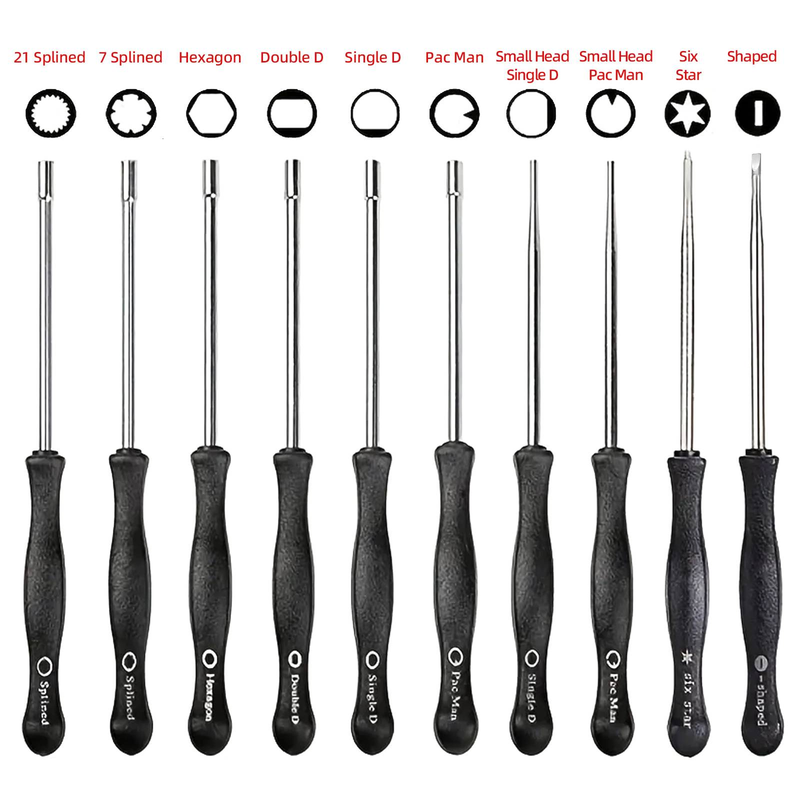 3pcs/5pcs/10pcs/14pcs Screwdriver Carburetor Adjusing Tool Set Splined Pacman Double D Type For Stihl Husqvarna Zama Walbro Carb Chainsaw_voghion.com