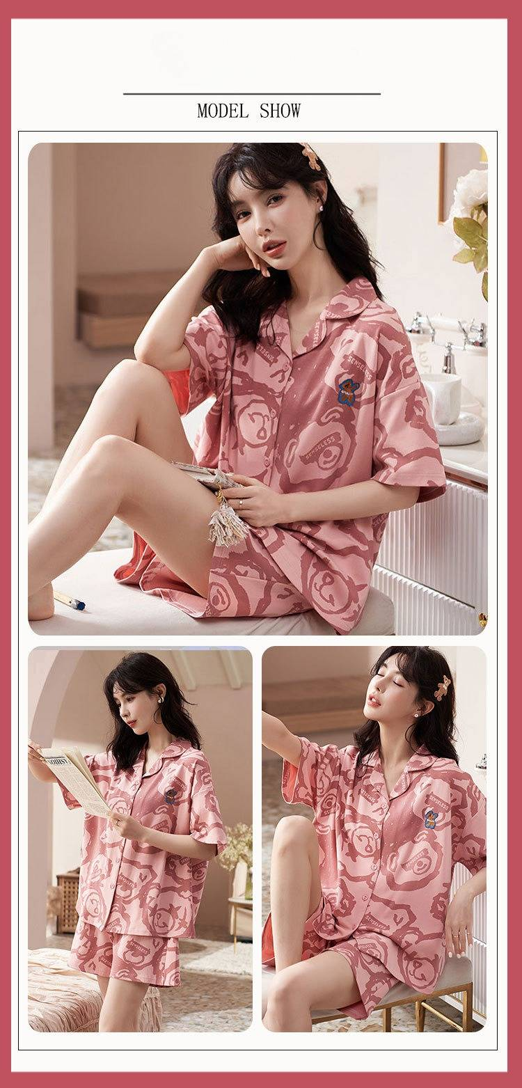Ensemble de pyjama 2 pièces pour femme, short à carreaux, pyjama d'été pour femme, vêtements de nuit, tenues pour femmes, ensembles de pyjamas_voghion.com