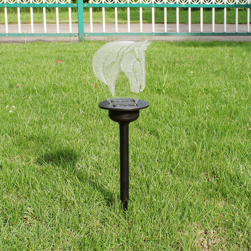 Solar Powered LED Garden Light With Acrylic Base - Waterproof Outdoor Pathway Lighting For Yard, Patio & Lawn Decor_voghion.com