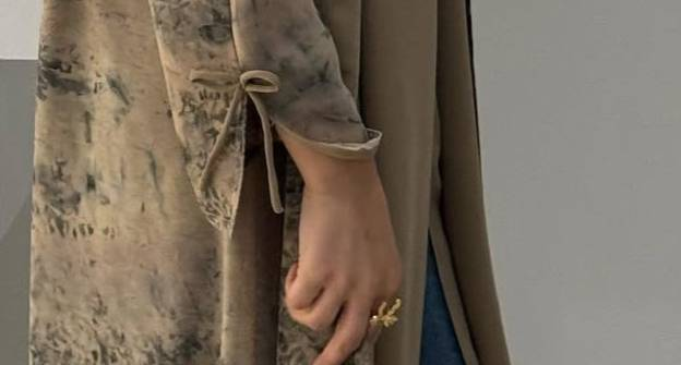 Elegante abito musulmano in chiffon stampato con sciarpa - Set estivo alla moda_voghion.com